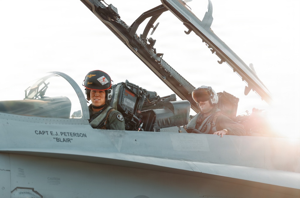 U.S. Marines conduct flight operations at Kunsan Air Base