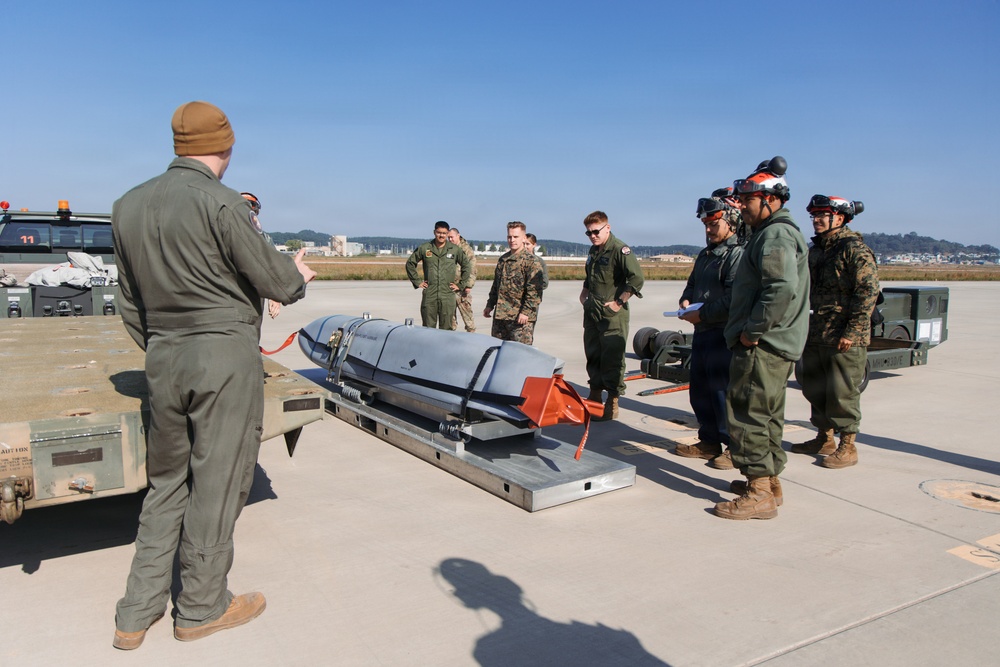 U.S. Marines conduct flight operations at Kunsan Air Base