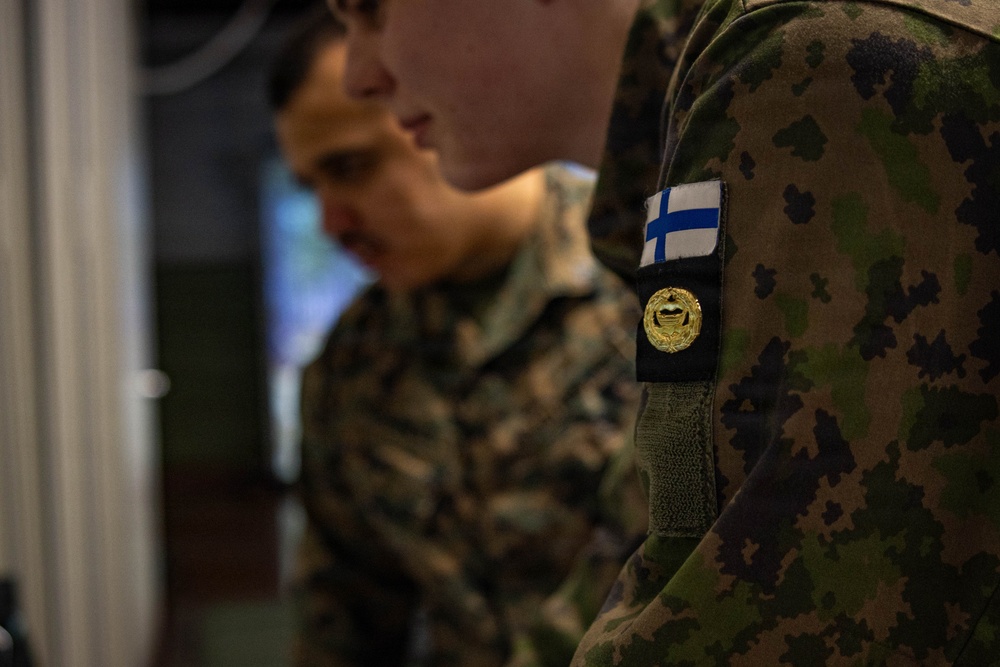 Finnish Sailors, U.S. Marines sharpen small arms weapons skills
