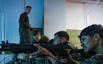 Finnish Sailors, U.S. Marines sharpen small arms weapons skills