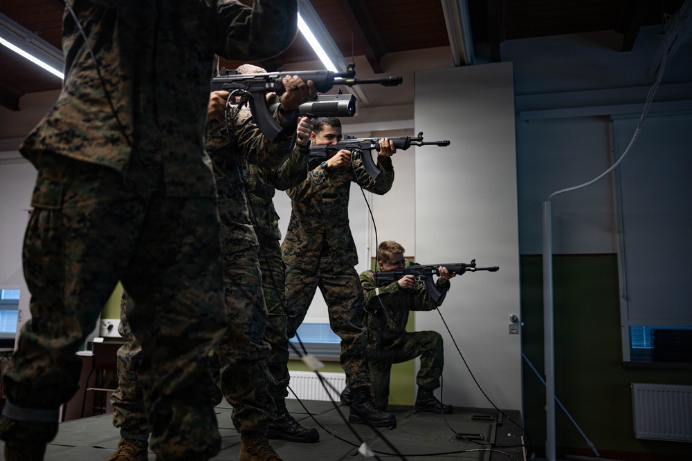 Finnish Sailors, U.S. Marines sharpen small arms weapons skills
