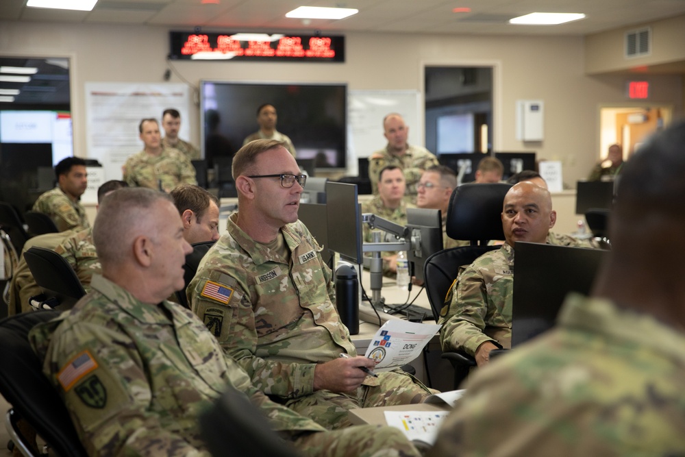 Chief Warrant Officer of the Army Aaron H. Anderson visits Soldiers on D.C. Safe and Beautiful mission