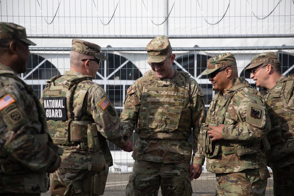 Chief Warrant Officer of the Army Aaron H. Anderson visits Soldiers on D.C. Safe and Beautiful mission