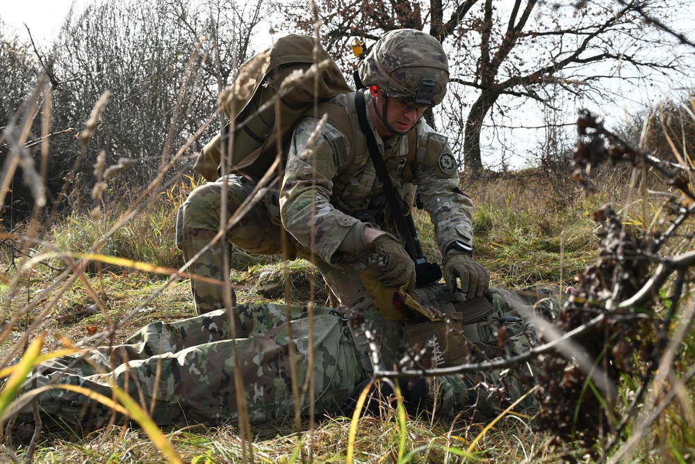 Soldiers sharpening skills for E3B at Grafenwoehr, Germany