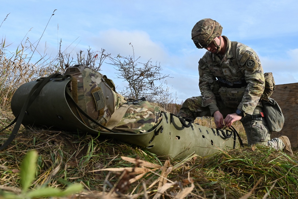 Soldiers sharpening skills for E3B at Grafenwoehr, Germany