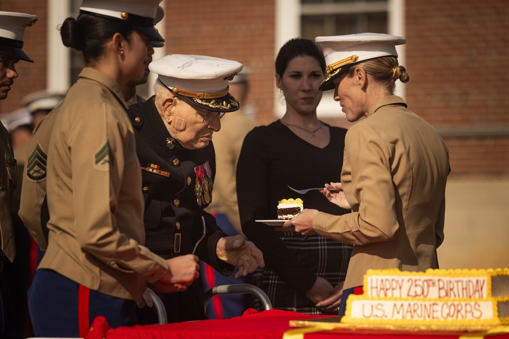 U.S. Marine CORPS 250TH Birthday Cake Cutting Ceremony at Quantico