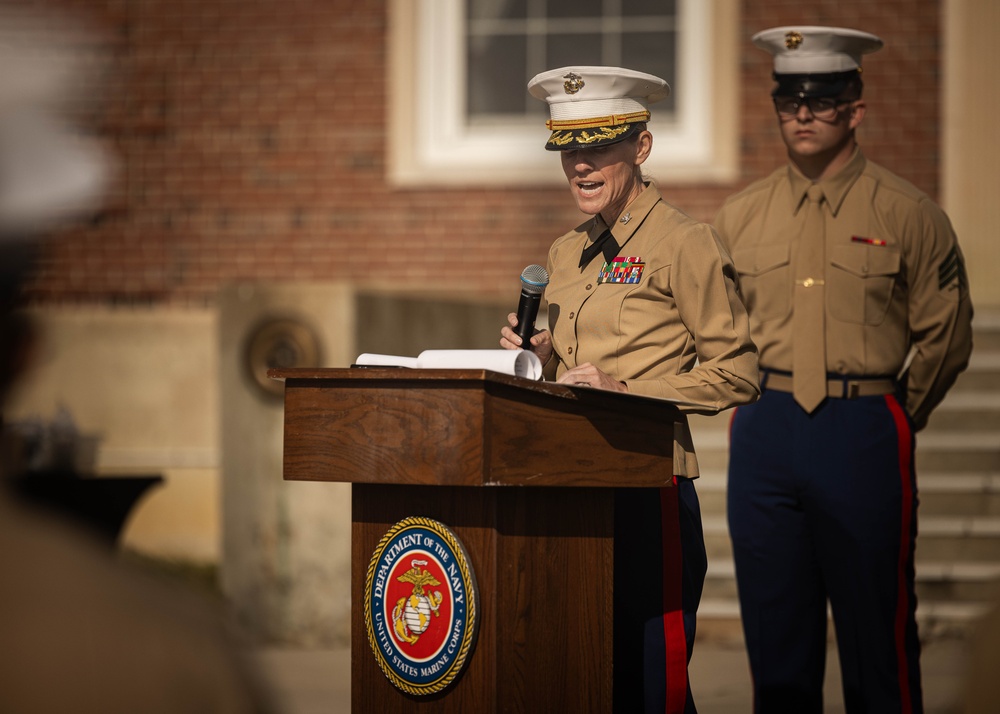 U.S. Marine CORPS 250TH Birthday Cake Cutting Ceremony at Quantico
