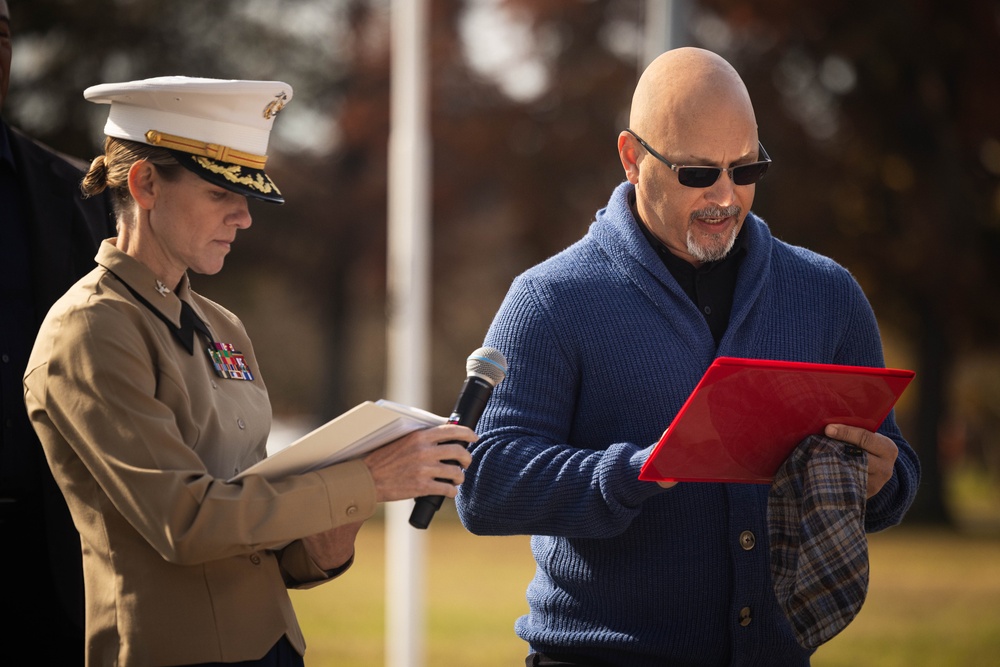 U.S. Marine CORPS 250TH Birthday Cake Cutting Ceremony at Quantico