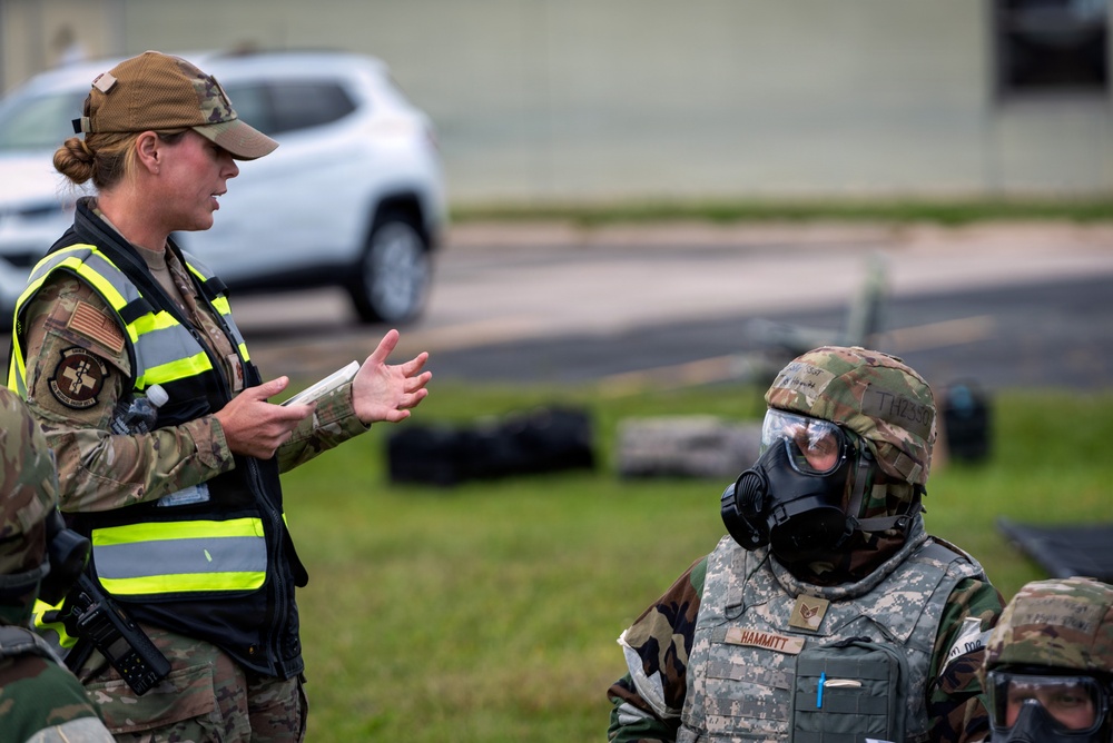 182nd Airlift Wing exercises wartime readiness skills at Combat Readiness Inspection (CRI) Sept. 6, 2025