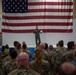 Wing commander Col. Rusty Ballard briefs 182nd Airlift Wing on Combat Readiness Inspection (CRI) results Sept. 10, 2025
