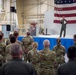 Wing commander Col. Rusty Ballard briefs 182nd Airlift Wing on Combat Readiness Inspection (CRI) results Sept. 10, 2025