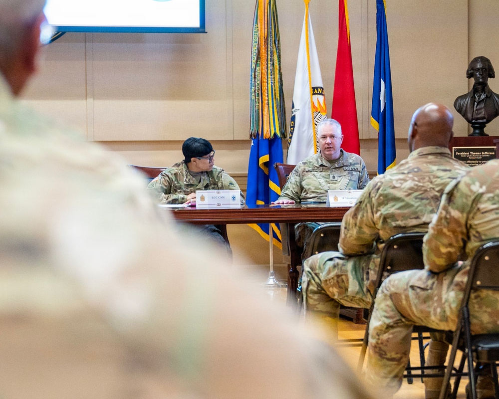 CMSGT/SGM Mentorship Panel conducted at the DC Armory