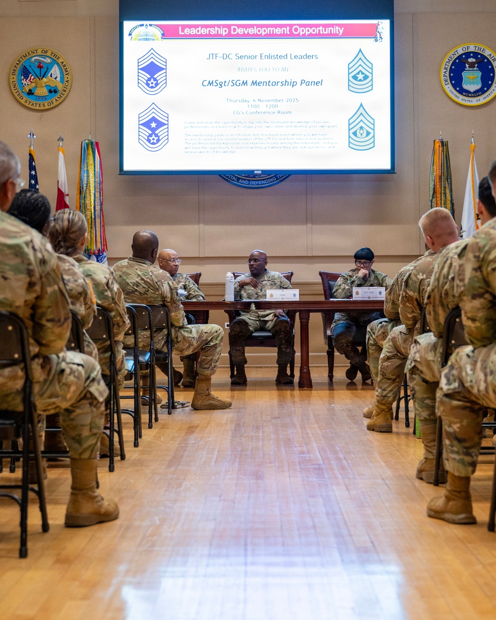CMSGT/SGM Mentorship Panel conducted at the DC Armory