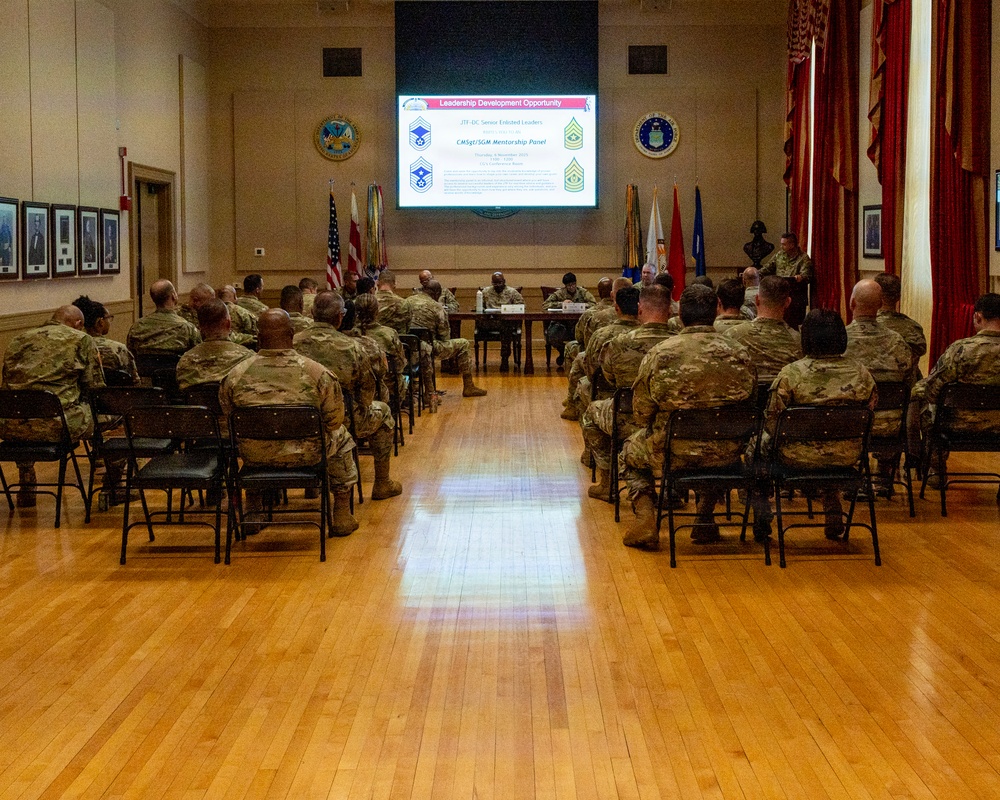 CMSGT/SGM Mentorship Panel conducted at the DC Armory