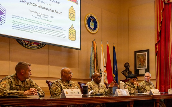 CMSGT/SGM Mentorship Panel conducted at the DC Armory