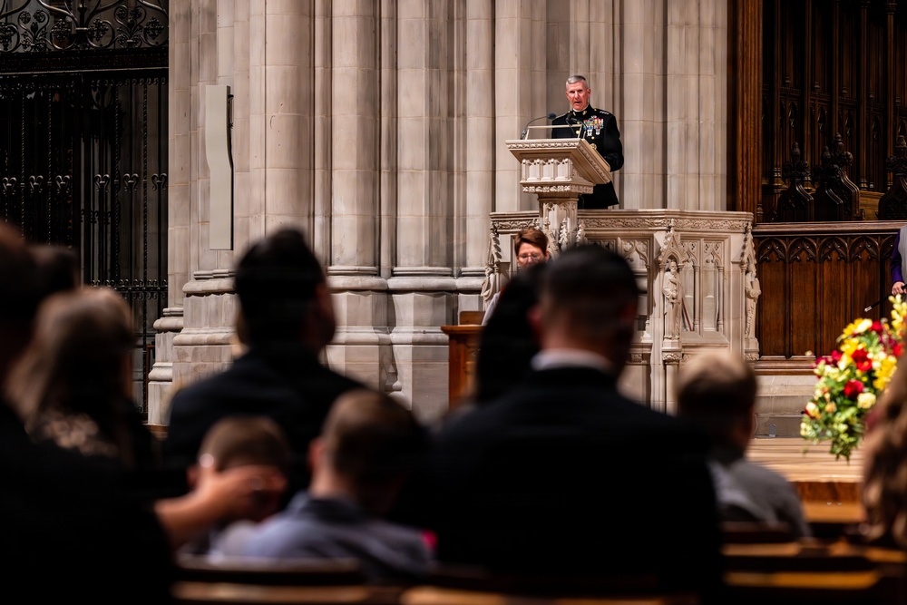 The Commandant, Gen. Eric M. Smith attends the Annual Marine Corps Worship Service