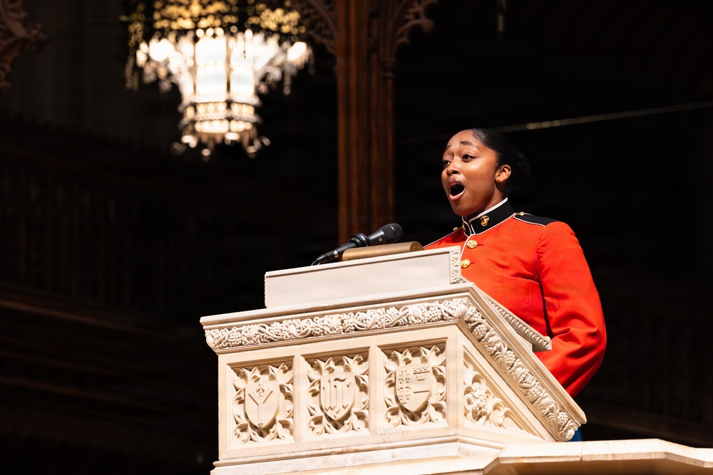 The Commandant, Gen. Eric M. Smith attends the Annual Marine Corps Worship Service