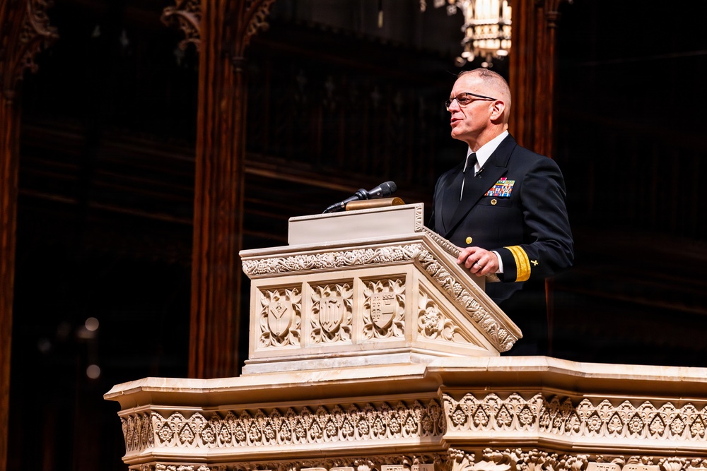 The Commandant, Gen. Eric M. Smith attends the Annual Marine Corps Worship Service
