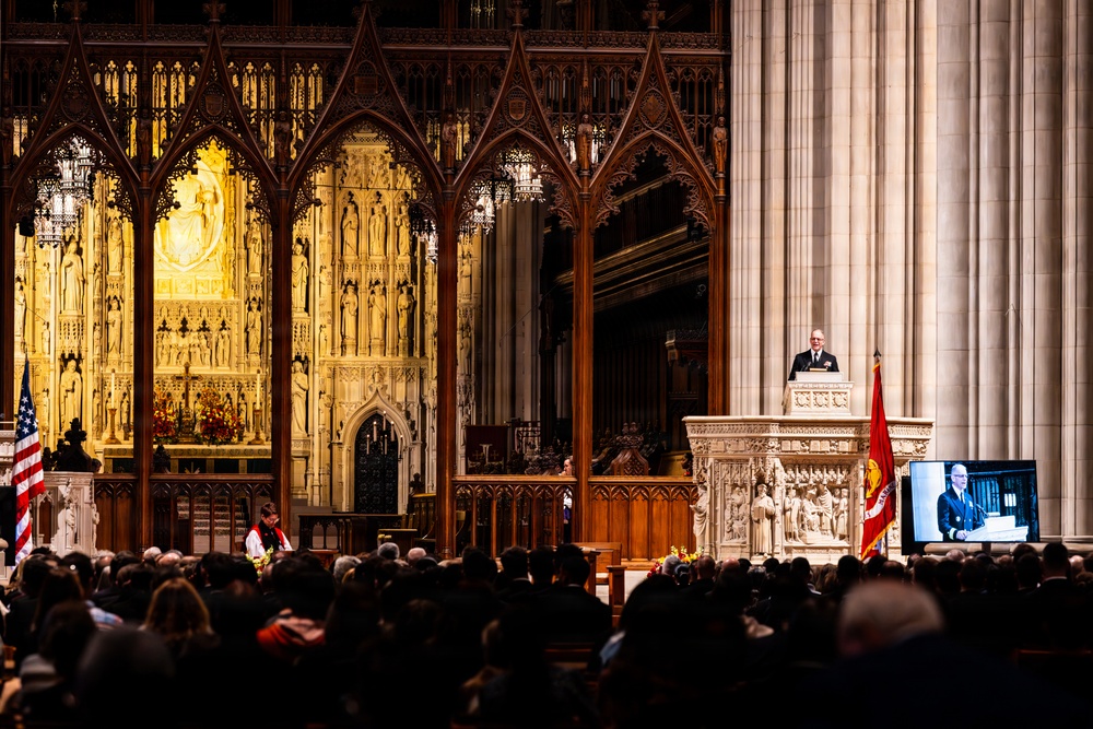 The Commandant, Gen. Eric M. Smith attends the Annual Marine Corps Worship Service