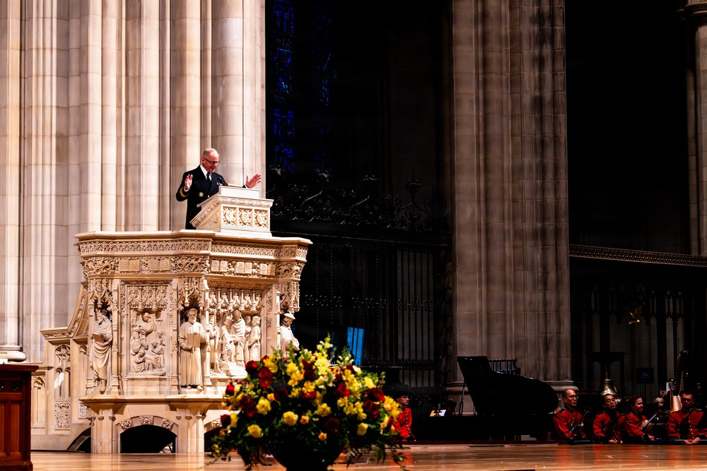 The Commandant, Gen. Eric M. Smith attends the Annual Marine Corps Worship Service