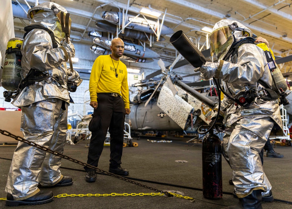 USS Gerald R. Ford (CVN 78) Aircraft Firefighting Training