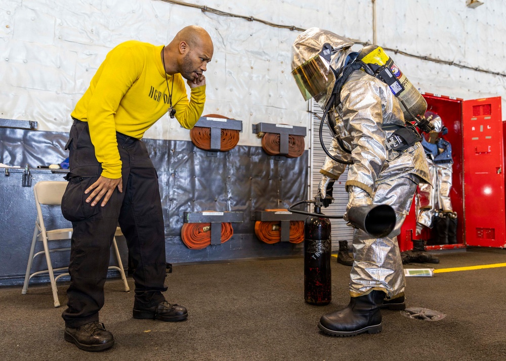 USS Gerald R. Ford (CVN 78) Aircraft Firefighting Training
