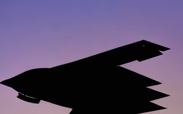 B-2 Spirit departs at sunset
