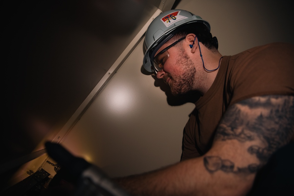 Ronald Reagan Sailors and Contractors Repair Berthings