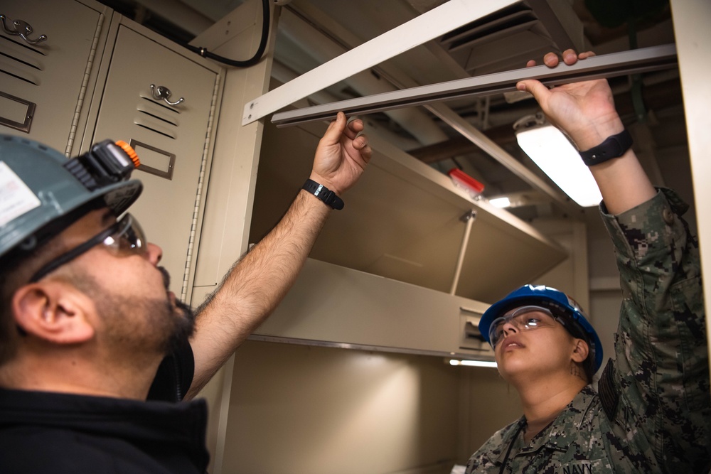 Ronald Reagan Sailors and Contractors Repair Berthings