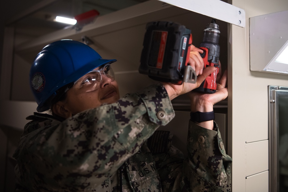 Ronald Reagan Sailors and Contractors Repair Berthings