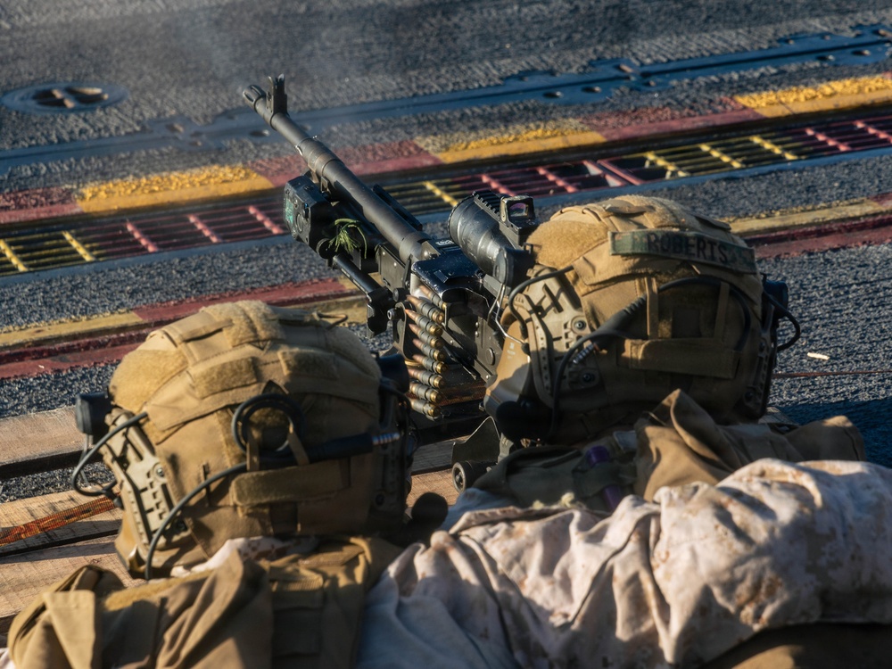 22nd MEU(SOC) | M240B Machine Gun Deck Shoot