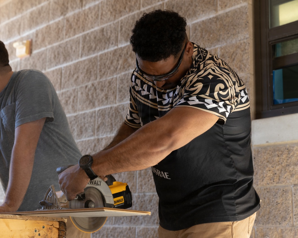 How Doers Get More Done: Marines with CLB-13 make barracks renovations with the help of the Home Depot Foundation volunteers