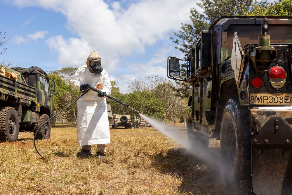 71st Chemical Co. validation exercise decontamination operation