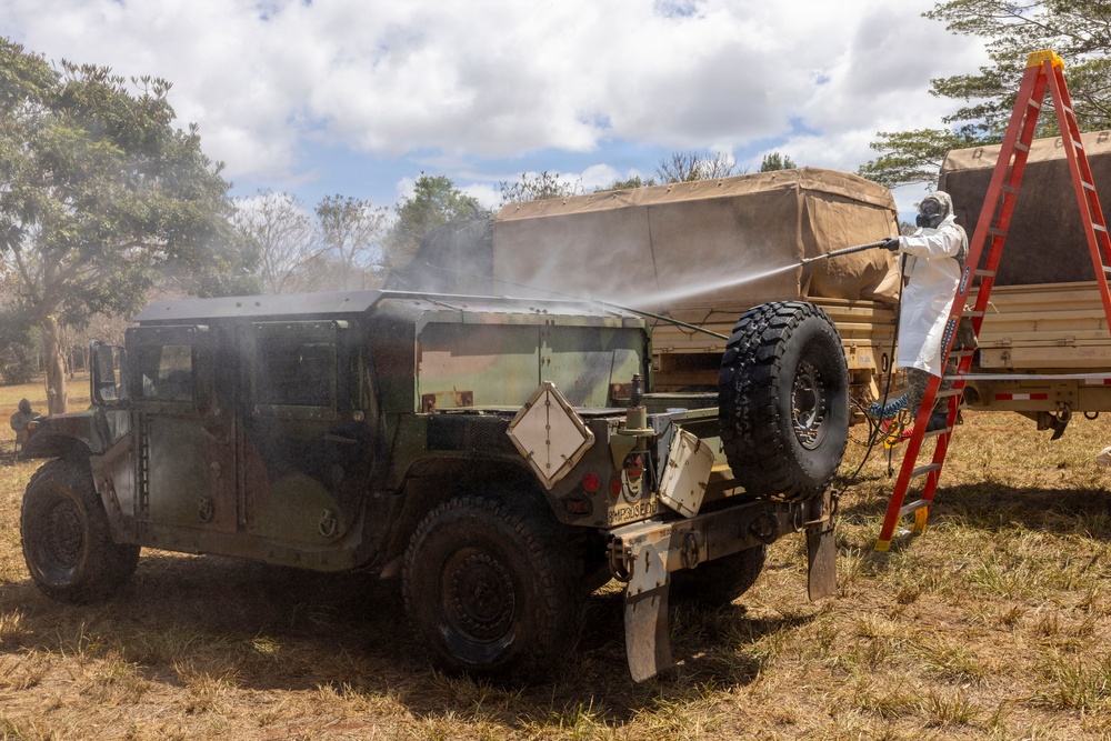 71st Chemical Co. validation exercise decontamination operation