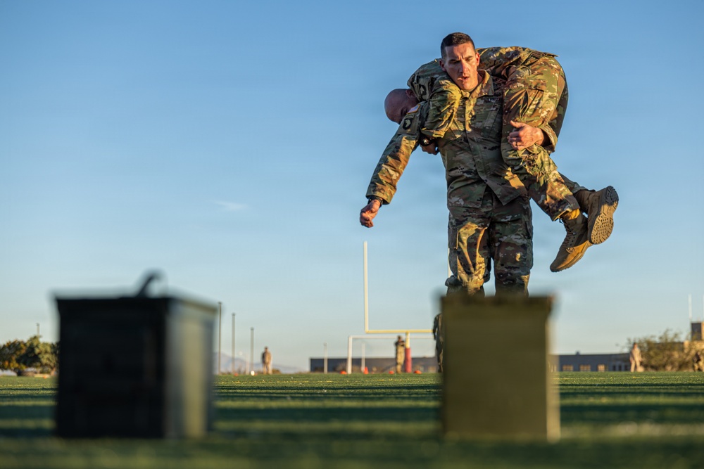Soldiers take combat fitness test with Marines, celebrate USMC 250th birthday