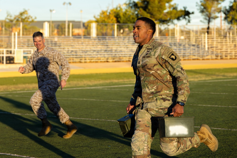 Soldiers take Combat Fitness Test with Marines, celebrate USMC 250th birthday