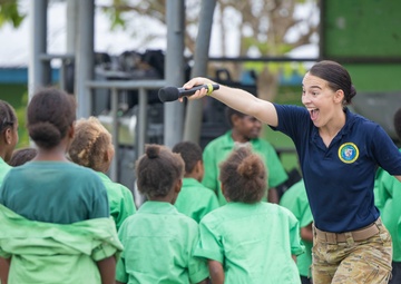Pacific Partnership 2025 Multinational Service Members Join the Students and Staff at Santo East School for a Sports Day and Band Performance