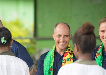 Pacific Partnership 2025 Multinational Service Members Join the Students and Staff at Santo East School for a Sports Day and Band Performance