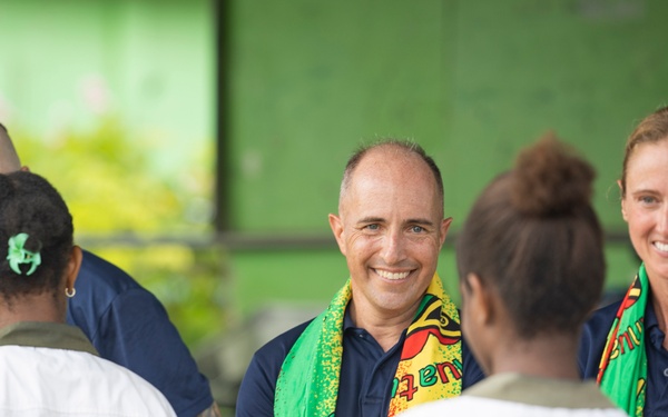 Pacific Partnership 2025 Multinational Service Members Join the Students and Staff at Santo East School for a Sports Day and Band Performance