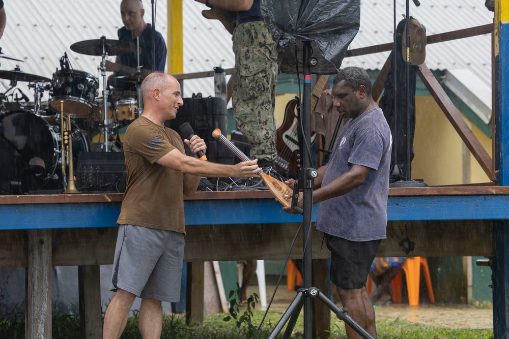 Pacific Partnership 2025 Multinational Service Members Play Soccer with the Vanuatu Police Force