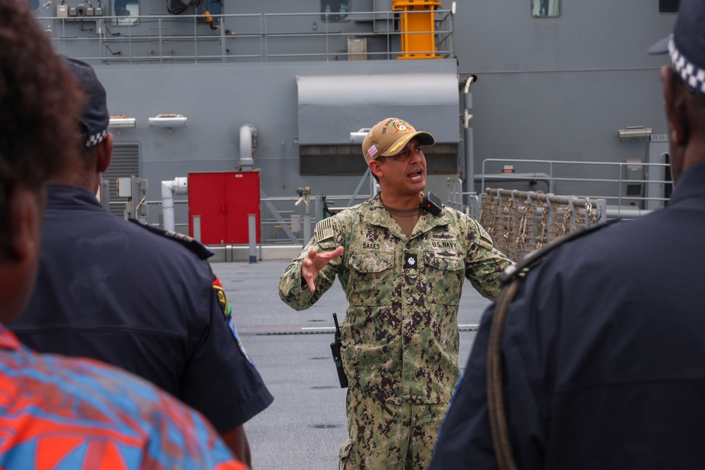 Pacific Partnership 2025 Hosts a Ship Tour of the USS John L. Canley