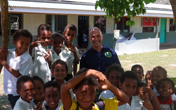 Pacific Partnership 2025 Multinational Service Members Visit Bombua Primary School in Luganville, Vanuatu