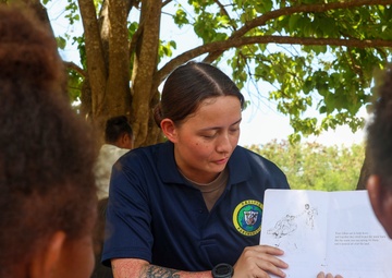 Pacific Partnership 2025 Multinational Service Members Visit Bombua Primary School in Luganville, Vanuatu