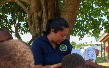 Pacific Partnership 2025 Multinational Service Members Visit Bombua Primary School in Luganville, Vanuatu