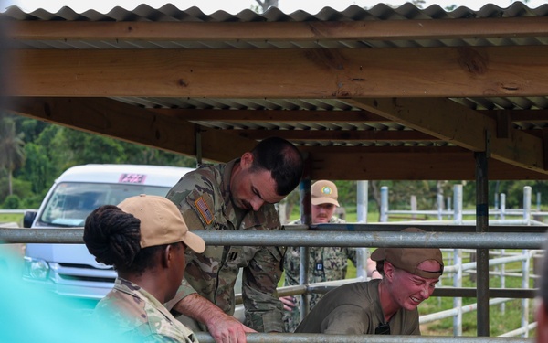 Pacific Partnership 2025 Veterinary Service Members Visit Vanuatu Agriculture College, in Luganville, Vanuatu