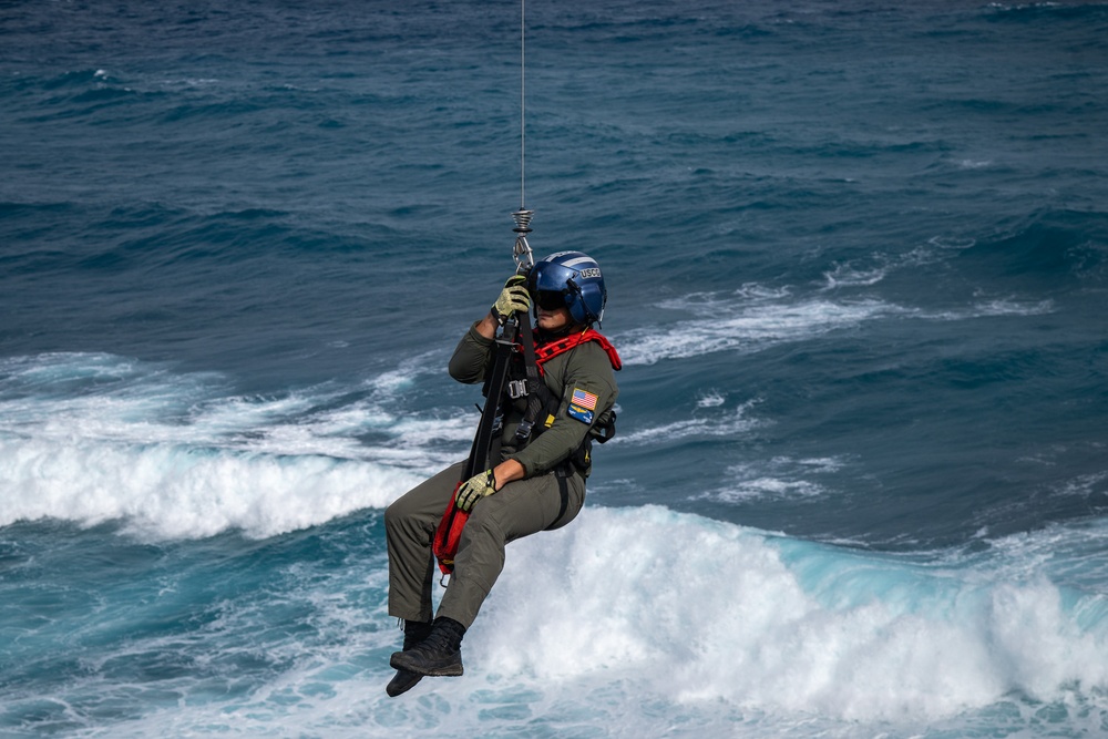 U.S. Coast Guard Air Station Barbers Point Conducts Cliff Side Training