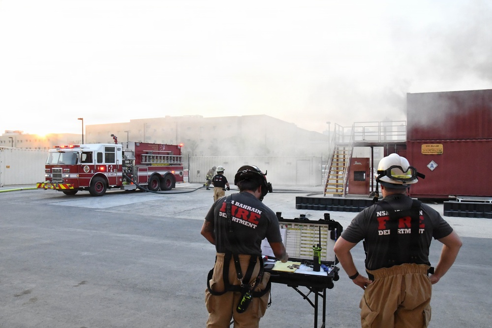 NSA Bahrain Fire Department Drill