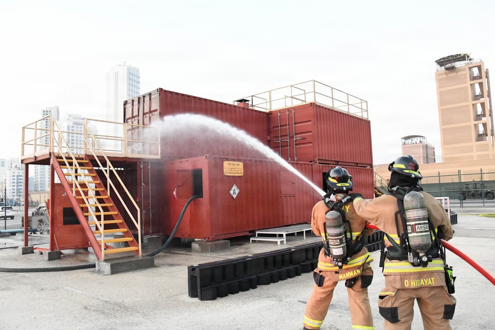 NSA Bahrain Fire Department Drill