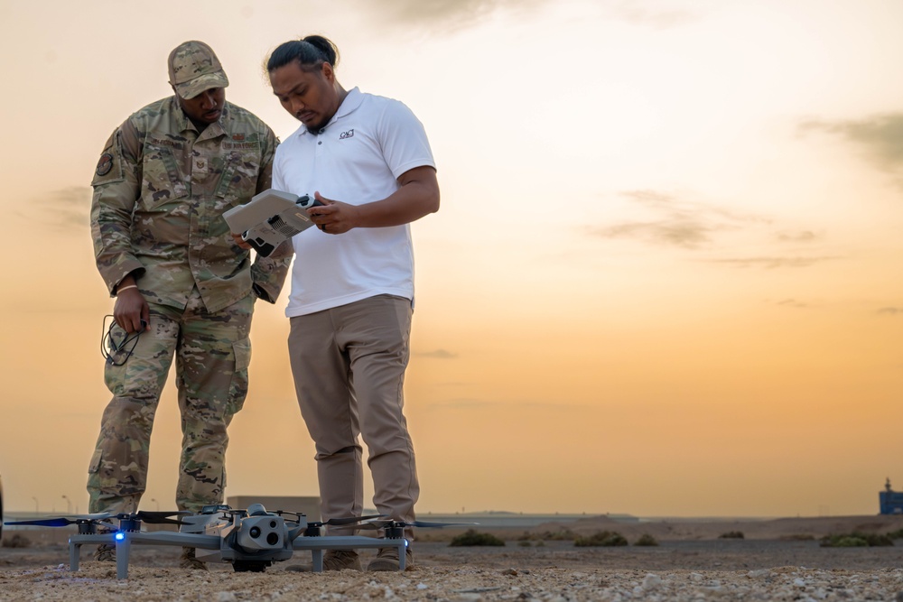 332 ESFS sUAS division launches first quadcopter in AFCENT history