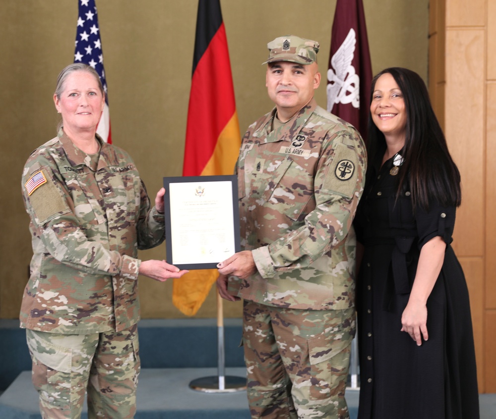 Senior Army Dental NCO in Europe promoted to Command Sgt. Maj.